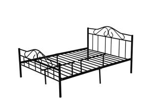 China Bedroom Furniture Queen Metal Frame 0.6mm Double Iron Bed factory