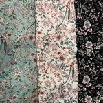150cm Polyester Chiffon Floral Shirt Printed Woven Fabrics Abrasion Resistant