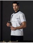 New styles Hot Sale Short Sleeves Black white Chef Coat for Hotel Chef Jacket