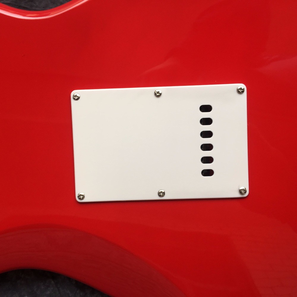 ST back metal red electric guitar, can be modified according to customization requirements