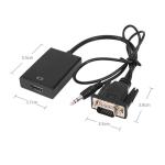 3.5mm Audio Output Smart Consumer Electronics 1080P VGA Male To HDMI Female