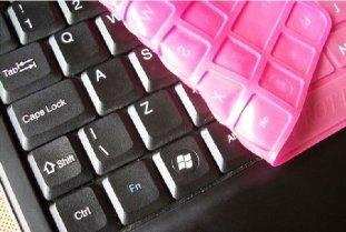 Transparent, Red silicone antimicrobial Keyboard Protector Laptop / protective