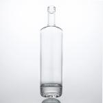 Unique Glass Collar Material Long Neck Spirit Bottle for Whisky Vodka Tequila