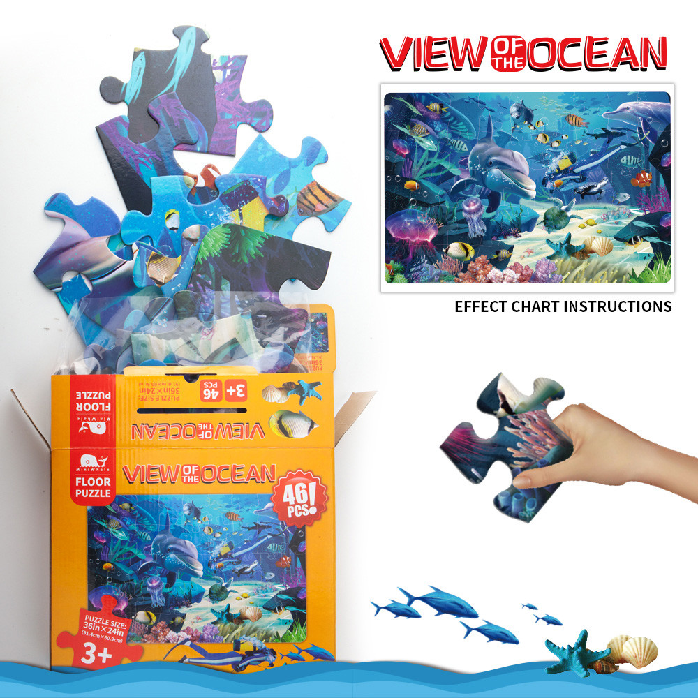 Smooth Varnish 1.0mm Thickness Rectangle Cardboard Puzzles CMYK