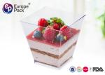 Dessert Plastic Shot Glasses 200Ml Ps Material Square Container For Dessert