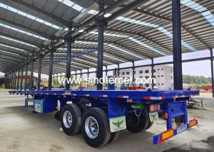 China SGS Flat Bed Semi Trailer 3 Axles With 12pcs Container Twist Lock factory