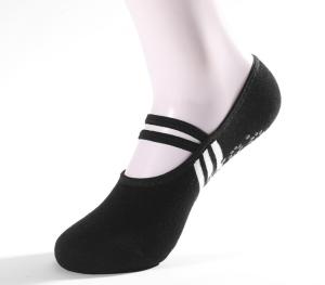 China Pilates Ballet Dance Sports Socks Ankle Full Toe Yoga Socks For Women Black Color factory