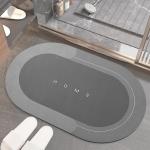 Non-Slip Diatomite Dark Gray Mat Quick-Drying and Waterproof for Home Kitchen