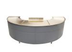 Semi Circle Teppanyaki Grill Table Customized Pure Copper Gas Heating