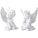 Garden Miniature Gold 2pcs Cherub Resin Statue Sculpture Decorative Baby Angel