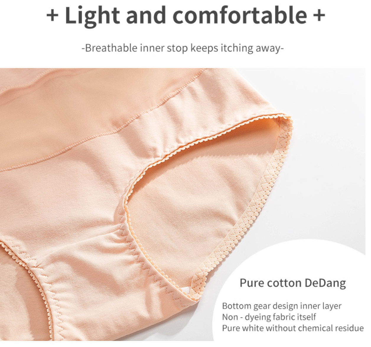 Womens High Waisted Underwear Plus Size Thongs Seamless Sexy Hollow Out Transparent Cotton Crotch