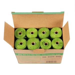 China Corn Starch Compostable Pet Waste Bags , Flat Compostable Bin Liners factory