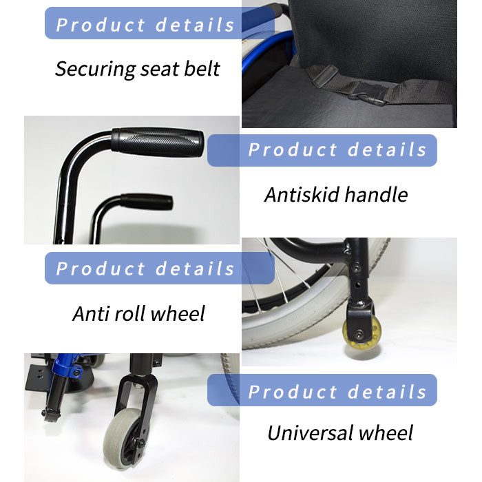 Portable ISO13485 Lightweight Children Wheelchair