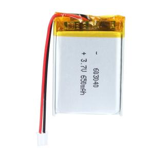 China UN38.3 Lipo Battery Pack , 650mah 3.7v Lithium Polymer Battery factory