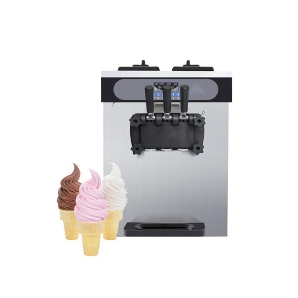 China 3 Flavor Soft Ice Cream Maker Frozen Yogurt Machine 18L/H LCD Display factory