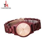 Customized Small Face Wooden Wrist Watch For Ladies Sandalwood Strap