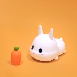China Silicone Cute Rabbit Light USB Rechargeable LED Night Light for Children's Bedroom Atmosphere Lamp factory