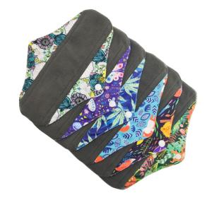 China Bamboo Charcoal Reusable Menstrual Cloth Pads Sanitary Washable Cloth Absorbency factory