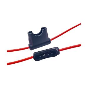 China Car Wire Harness ATO Waterproof Inline Fuse Holder 18AWG 11cm For Automotive ATC Standard Auto Blade Fuse factory