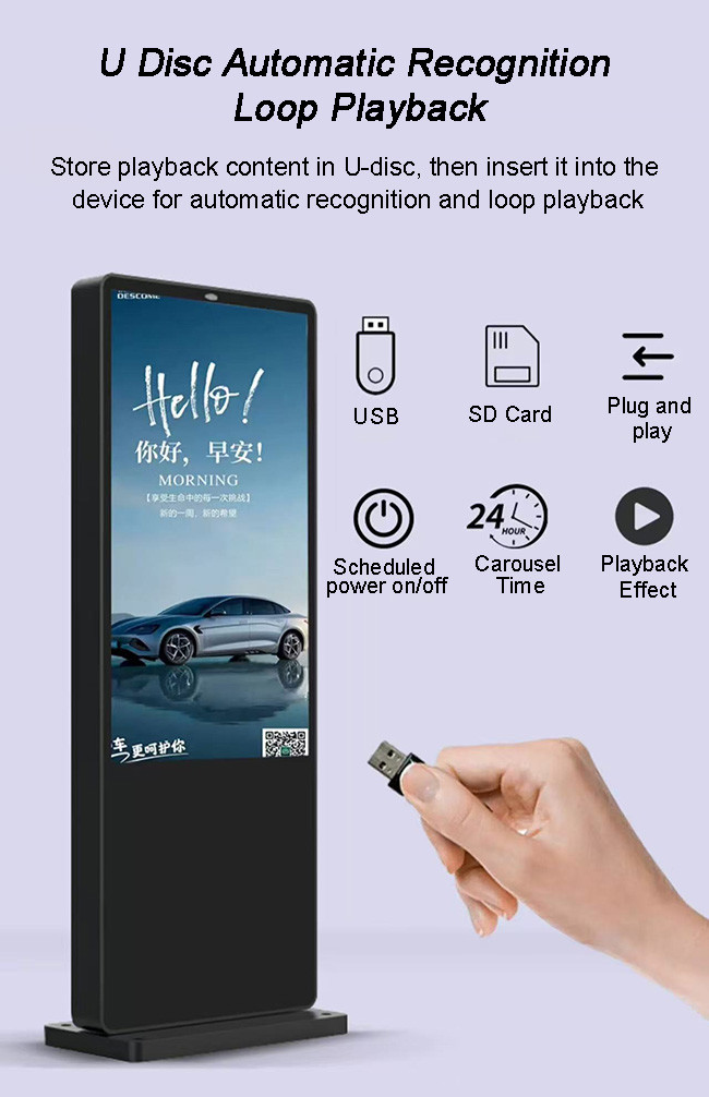 Wholesale 32inch Portable Outdoor Waterproof High Brightness Lcd Display Digital Signage Advertising Display