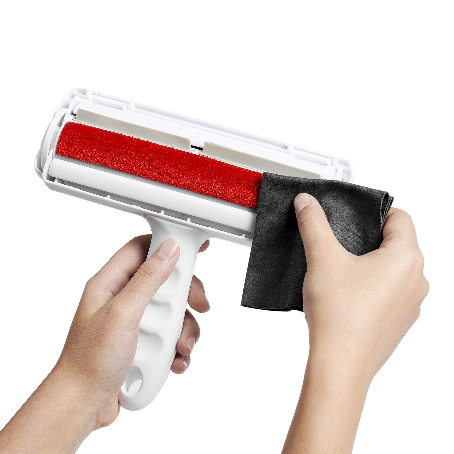 White Plastic Self Cleaning Lint Roller Reusable Lint Roller For Pet Hair