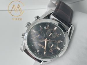 China Factory Stylish Quartz Light Watch Waterproof Leather Watch With Date Display factory