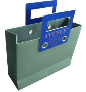 China Brown 400g Avenue Rectangle Special Paper Carrier Bag With Cardboard Handle factory