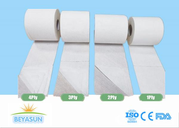 Customizable 2ply/3ply/4ply White Strong And Absorbable Toilet Tissue Roll Paper