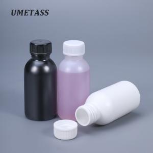 China Biodegradable HDPE Round Bulk Plastic Bottles For Chemical Liquid Seal Container 100ml factory
