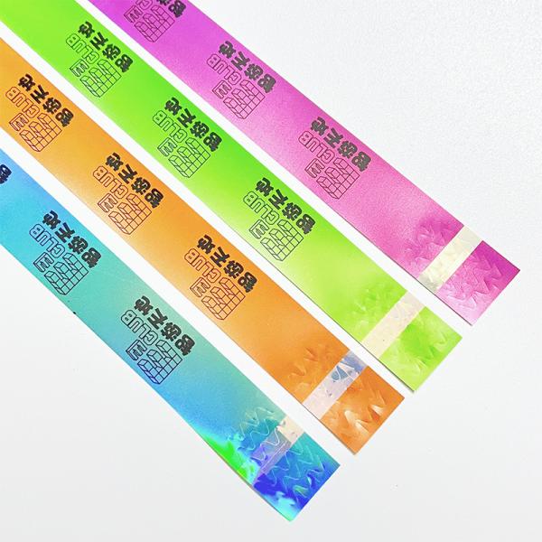 China Customized Printed Personalized Paper Wristbands For Events Synthetic factory