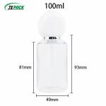 100ml 150ml PETG Flat Square Bottle Solid Pink Shampoo Lotion Bottle With Screen