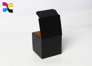 China Matt Black Color Corrugated Paper Offset Printed Shipping Boxes Embossed Logo factory