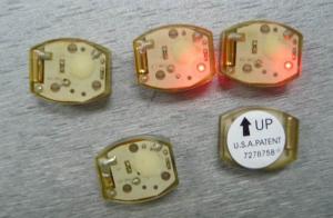 China Mini 3 red LED ligth Customized logo flashing Led shoe light factory