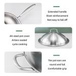 High Quality Cooks Standard Silver Fry Pan Stainless Steel Multi-Ply Clad Wok