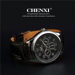 2015 Business Watch Leather Watch Strap Black White Original Japan Movt