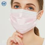 3 Layer Non-Woven Disposable Blue Medical Face Mask With Design