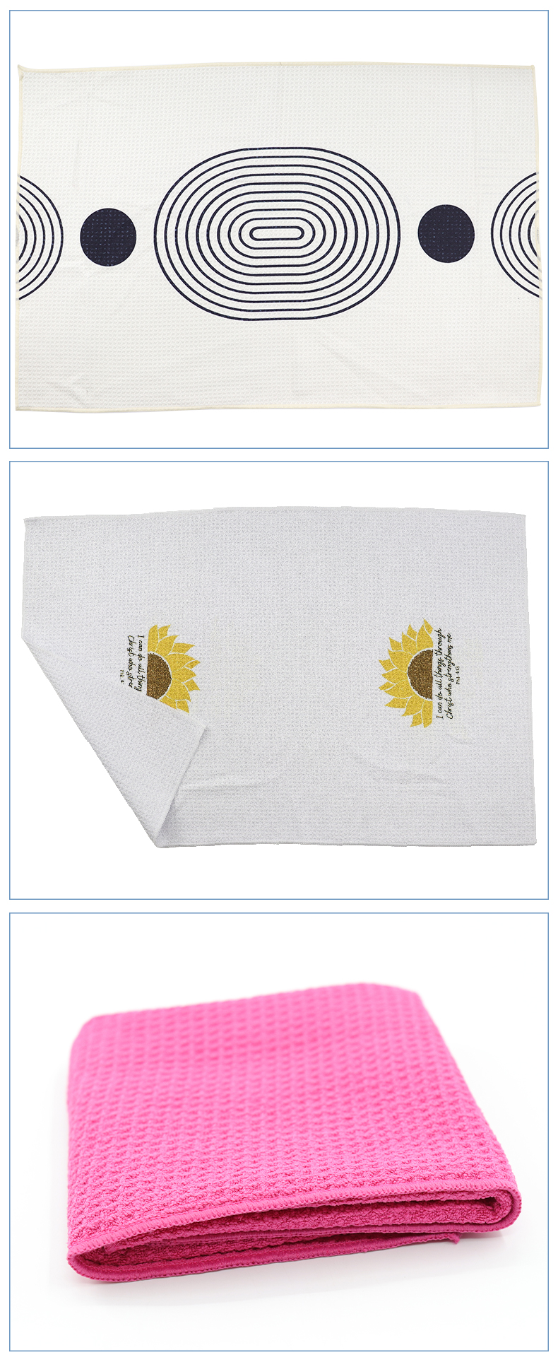 Microfiber All-Season Golf Ball Towel Custom Logo Waffle Golf Towel With Grommet And Ho
