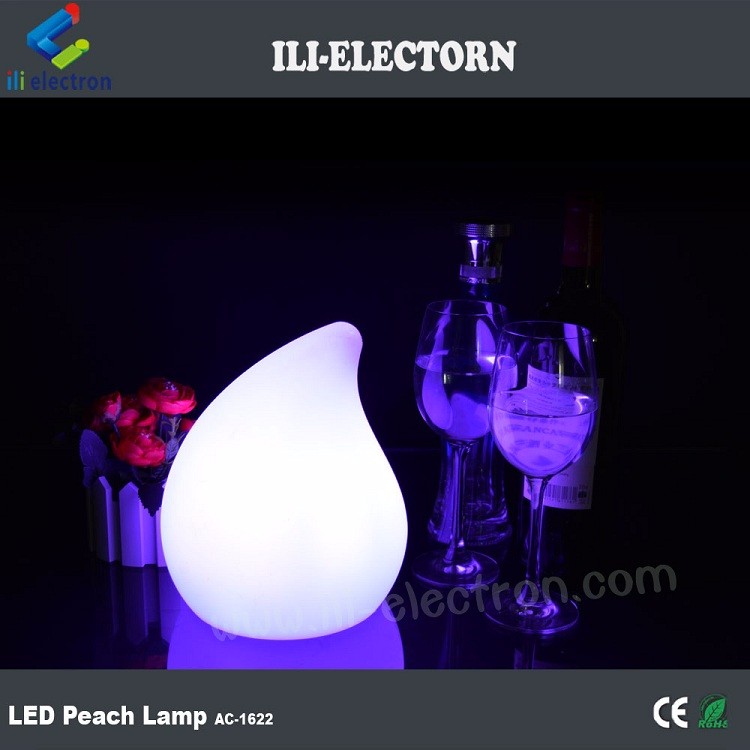 colorful peach shape plastic Mini modern table lamp