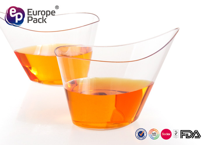 FDA Clear Plastic Disposable Dessert Dishes Juice Dessert Serving Dishes