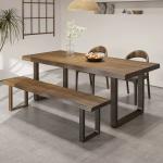 Japanese Luxury Seat Dining Room Furniture Table Rectangular Solid Wood Dining