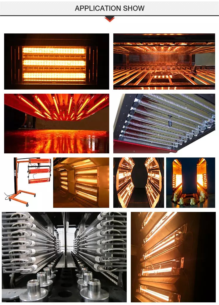 Tungsten filament Small Infrared Heat Lamp 1100W 230V Custom Shape