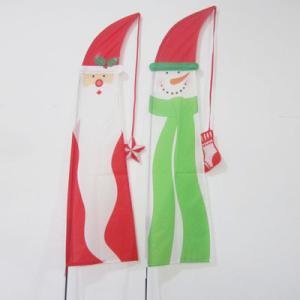 China Christmas Garde Flag Santa Claus and snowman factory