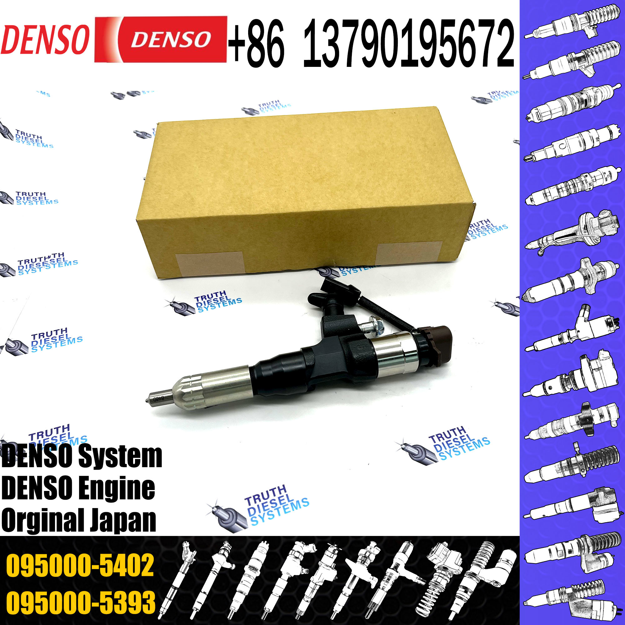Common Rail Injector 23670-E0281 095000-5402 23670-E0280 Injector For HinoS05C Injector Nozzle 23670-E0281 095000-5402