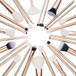 Jessup 30Pcs Golden / Rose Gold Pro Makeup Brushes Set OEM Makeup Supplier