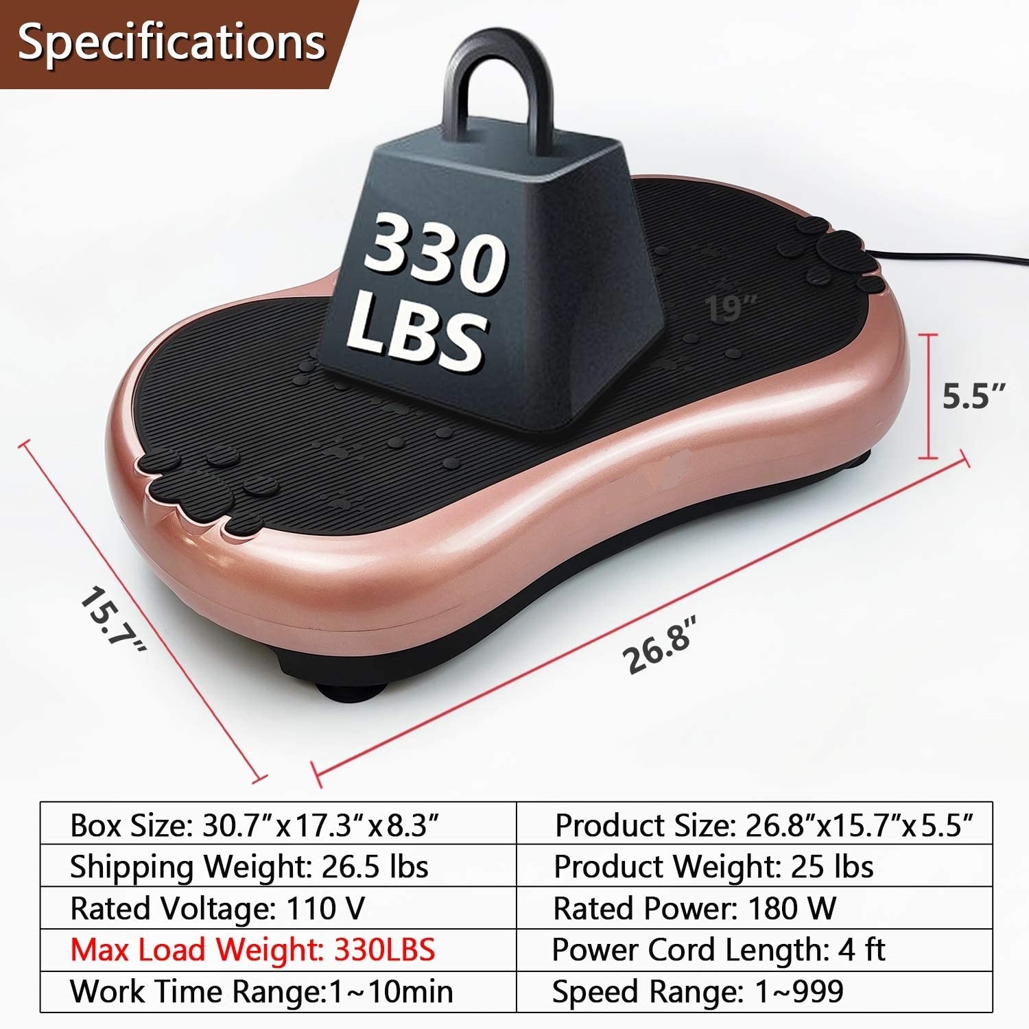 Home Training Fitness Vibration Plates Whole Body Exercise Remote Control 200W