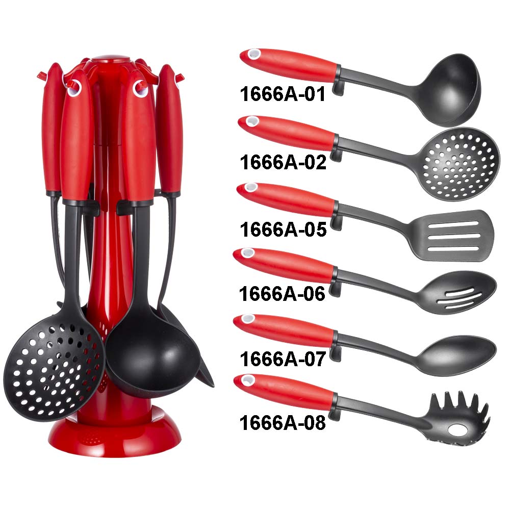 ISO9001/BSCI Certified TPR Handle Silicone Kitchen Utensils Cooking Accessories Tool Set