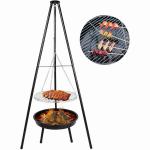 Adjustable Portable Backyard Cooking Stand for BBQ Rotisserie Tripod Outdoor