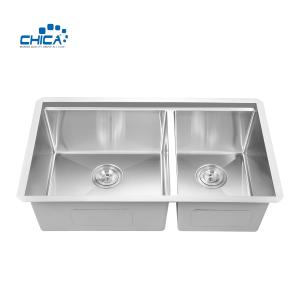 China Topmount Kitchen Sink Double Bowl Kitchen Sink Stainless Steel Kitchen Sink Handmade Kitchen Sink factory