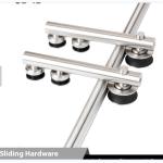 Aluminium Tempered Glass Shower Door Stainless Steel Semi Frameless