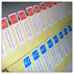 Glossy laminated paper label with cutting ,self adhesive paper label with